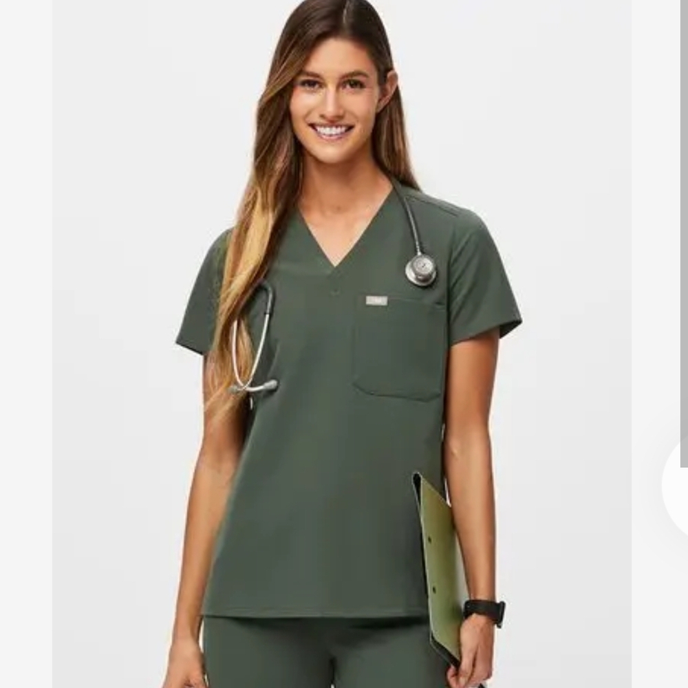 Moss Color, Olive Green Women's Scrub Set